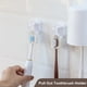 thumbnail image 5 of Portacepillos de dientes de pared con tapa | Organizador autoadhesivo para baño y ducha | Instalación sin taladros para dormitorio y hogar | Blanco, 5 of 8