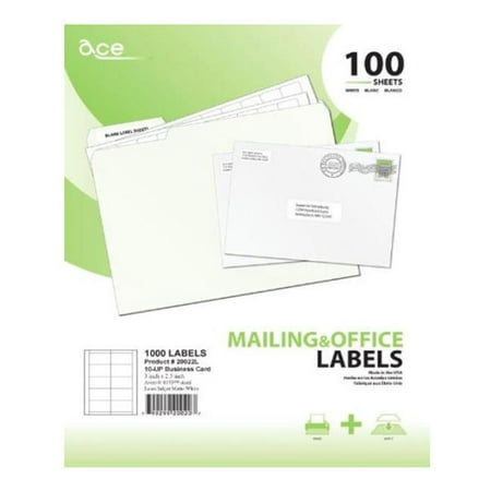 Ace Label 20022L Business Cards for Laser and Inkjet Printers -