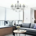 thumbnail image 5 of Ridgeyard Living Room Chandelier with 10 Lights Clear K9 Crystal Candle Modern Hanging Lighting Adjustable Height, 5 of 18