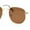 Gold - Brown, variant on Polarized Mens Retro Hipster Thin Metal Rim Rectangle Sunglasses All Black