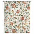 thumbnail image 2 of Botanical Flowers Sheer Curtains 108" Extra Long, Vintage Country Pastoral Floral Vines Light Filering Curtains, Privacy Drapes Simi Floor to Veiling Curtain for Living Room Bedroom Window Treatment, 2 of 9