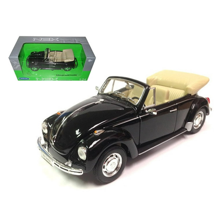 「高評価！」注目のレビュ Black Convertible Beetle Volkswagen 1/24 Car Model Diecast ミニカー