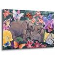 thumbnail image 2 of Epic Art 'Elephants and Butterflies' by Carissa Luminess, Acrylic Glass Wall Art, 36"x24", 2 of 8