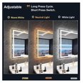 thumbnail image 4 of LED Bathroom Mirror 72"x 32", Front Lit and Backlit with Lights, Stepless Dimmable, Anti-Fog, Shatter-Proof, Memory Function, 3 Colors Lighted Vanity Mirror for Horizontal/Vertical Use, 4 of 7