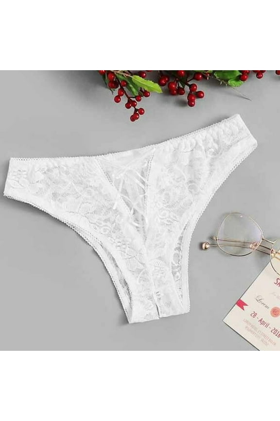 Lingerie for Women 1PC WomenFloral Lace Panty Underwear Brief Plus Crotchless Thong Lingerie