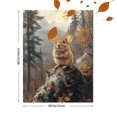 thumbnail image 3 of Qisvanset 12x16 Inch Forest Mouse Log Canvas Wall Art, Small Wildlife Peaceful Nature Scenery Home Decor, 3 of 8