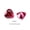 red-5X5mm 2pcs, variant on Lab Created Heart Shape Red Ruby Beads, Synthetic Faceted DIY Jewelry Accessories