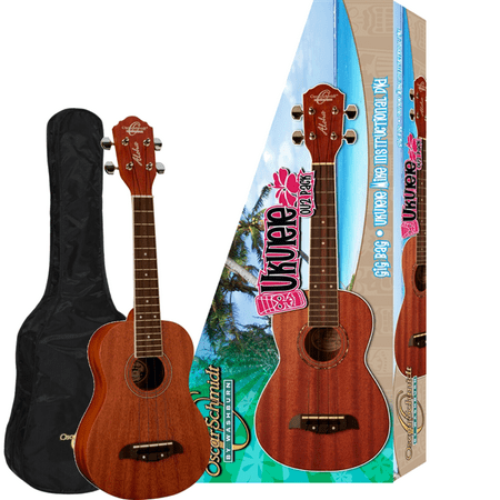 Oscar Schmidt Model OU2PAK Concert Size Ukulele Pack With Gig Bag and More