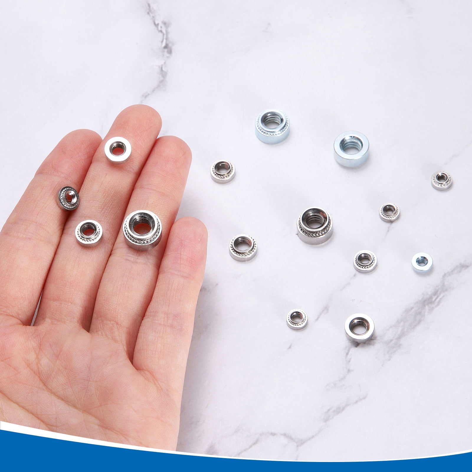 200Pcs Self-Clinching Nuts, 1/4"-20 x 0.26" 304 Stainless Steel Rivet Fastener