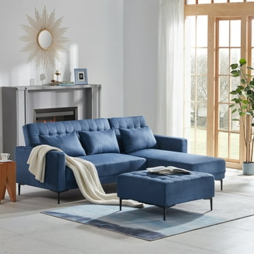 Merax W214s00002 Sectional Sofa With Chaise Ottoman 3 Piece Com Sectional Sofa With Chaise Ottoman, Merax Sectional Sofa With Chaise And Ottoman 3 Piece For Living Room Furniture Gray