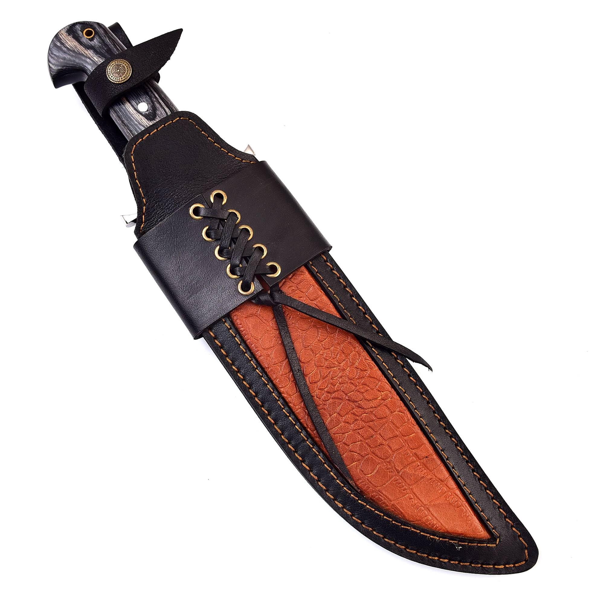 Poshland REG-109 Handmade D2 Steel 15.25 Inches Bowie Knife - Solid Engineered Wood Handle