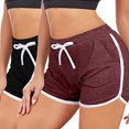 thumbnail image 2 of UAMVSH 2 Pack Sweat Shorts for Women with Pockets Drawstring Summer Workout Casual Lounge Shorts, 2 of 7