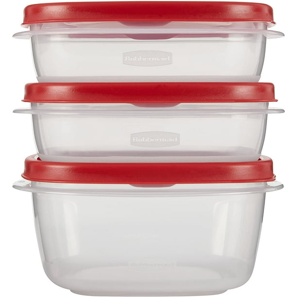 Rubbermaid Easy Find Lid 3 Cup & 5 Cup Plastic Food Storage Containers