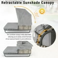 thumbnail image 4 of 57" Outdoor Patio Daybed Rattan Daybed Outdoor Sunbed with Detachable Pillows for Patio, Backyard, Pool, Grey, 4 of 9