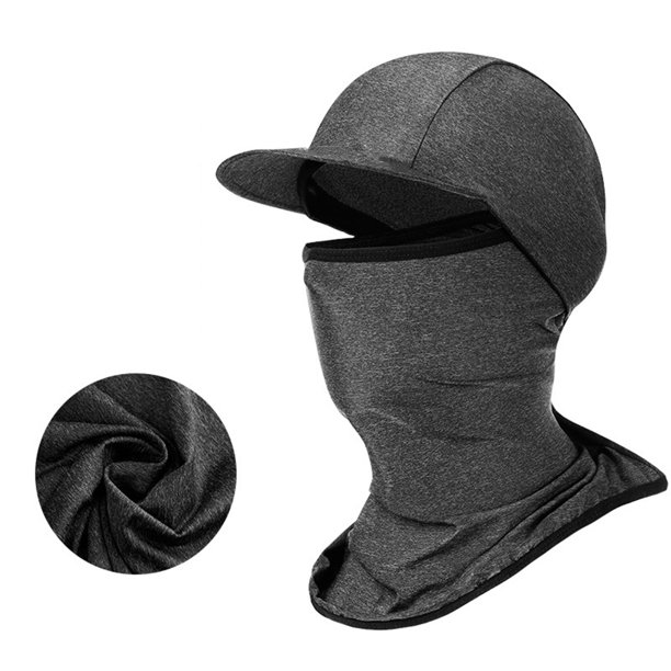 Ice Silk Balaclava Summer AntiUV Hood Elastic Full Face Cover Mask Cap Hat with Brim for