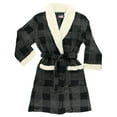 thumbnail image 3 of Grey Buffalo Check Lazy One Ultra-Cozy Bathrobes for Women (S/m), 3 of 7