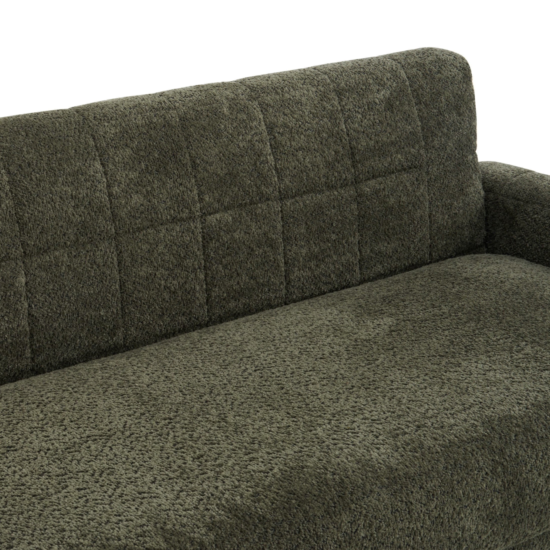 Christopher Knight Home Modern Boucle Loveseat Sofa, 2-Seater Upholstered Couch with Biscuit Back, Green