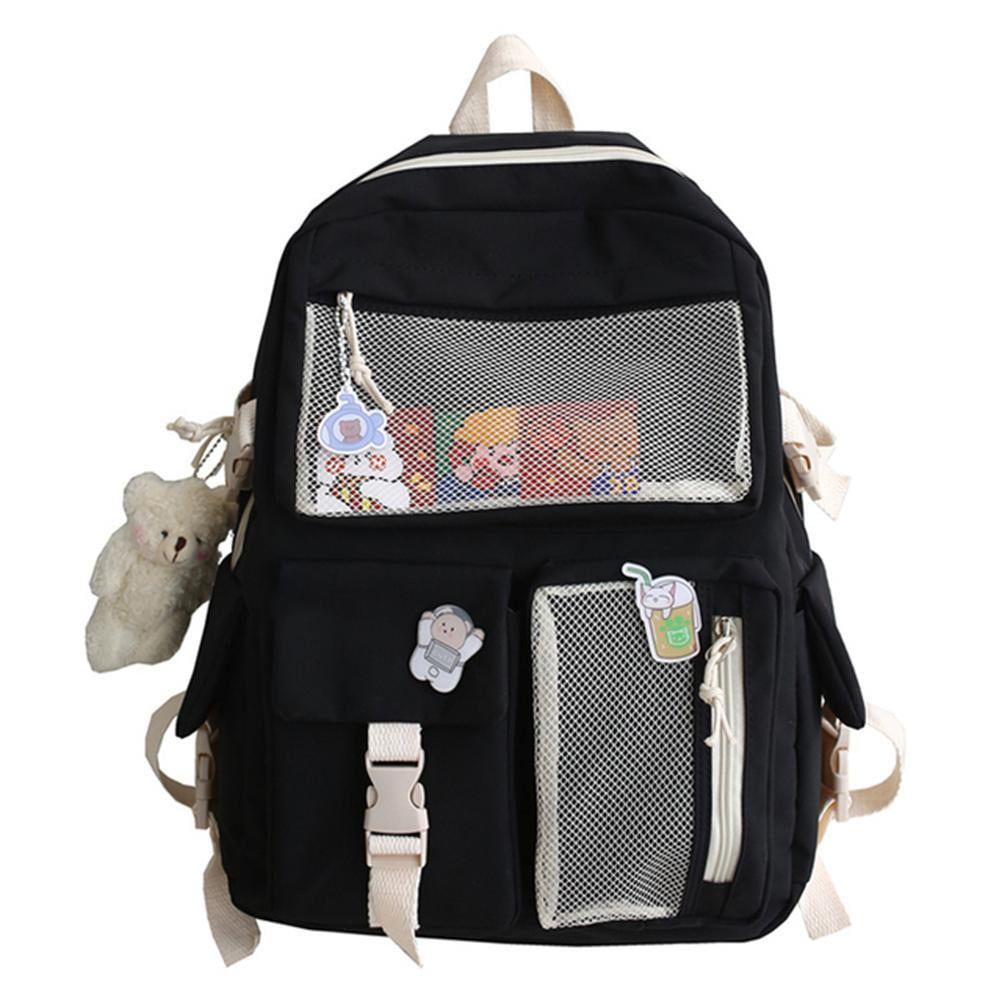 Kawaii Nylon Women Backpack Cute Travel Rucksack for Teen Girls School ...