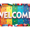 thumbnail image 4 of Welcome Banner with International Flags Circular Design Background Event Decoration Party Supplies Global Conference Backdrop Indoor Outdoor Display, 4 of 4