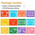 thumbnail image 5 of 12Pcs(3 Packs) Mexican Banner - 66FT(22FT*3) Papel Picado Banners - Fiesta Party Supplies - Cinco de Mayo Party Decor, 5 of 10