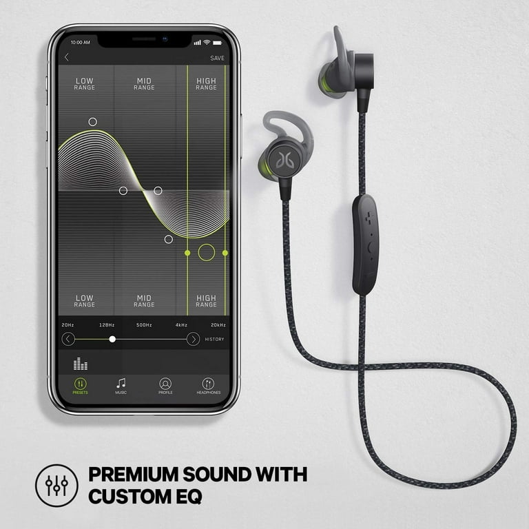 Restored Jaybird Tarah Pro Bluetooth Waterproof Sport Premium Headphones Black Flash Refurbished