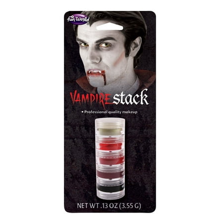 Fun World Vampire Makeup Stack 5pc Makeup Set, .57 oz, Multicolors