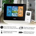 thumbnail image 3 of Weather Clock,Weather Station Lcd Weather Barometer Clock Indoor Indoor Weather Alarm Clock Indoor Station Lcd Alarm Usb Lcd Alarm Clock With Buzhi, 3 of 6