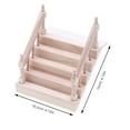 thumbnail image 4 of FELTECHELECTR Escalera en miniatura para casa de muñecas, pasamanos de madera, modelo de escalera, 4 of 5