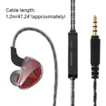 thumbnail image 4 of Tholdsy 1 par de auriculares con cable 3 .5mm Bass In -ear Type Auriculares Auriculares deportivos con micrófono incorporado Cables de audio/vídeo Negro, 4 of 6