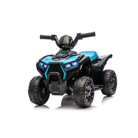 iYofe 6V Kids Ride on ATV Quad, Battery Powered 4-Wheeler Electric Toy for Toddlers Ages 3-5 with Anti-Slip Wheels, Indoor & Outdoor Ride on Car, Gifts for Birthday & Christmas, Blue
