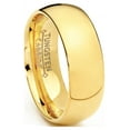 thumbnail image 1 of Men's 7MM 18K Goldtone Plated Dome Tungsten Ring Wedding Band, 1 of 4