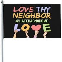 Love Thy Neighbor Flag 3x5 No Exceptions Best Your Neighbor Flag 3x5 Ft Outdoor Decorative Banner Outside Hanging Standard Flag For Yard Sign Garden Lawn Holiday Flag