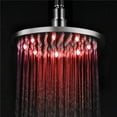 thumbnail image 1 of ALFI brand LED8R - BN 8 in. Round Multi Color LED Rain Shower Head, Brushed Nickel, 1 of 1