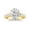 yellow-gold, variant on Platinum 6 Carat LAB GROWN IGI CERTIFIED DIAMOND Designer Four Prong Pave Set Round Pear Cut Diamond Engagement Ring (E-F Color SI1-SI2 Clarity 5 Ct Center)