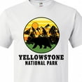 thumbnail image 4 of Inktastic Yellowstone National Park with Bear Mountains and Trees Cricle T-Shirt, 4 of 5