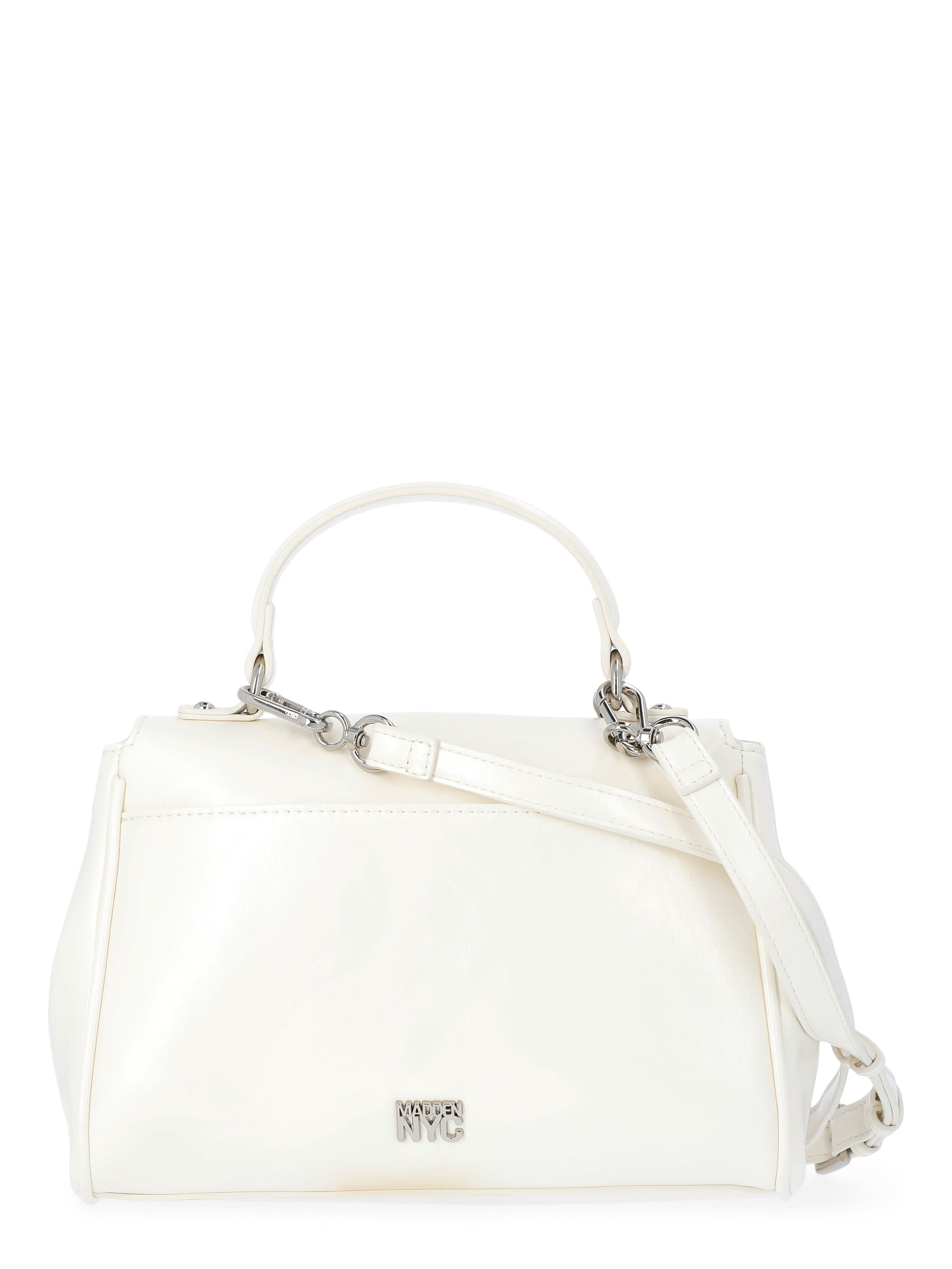 Madden NYC Women's Flap Top Handle Bag, White