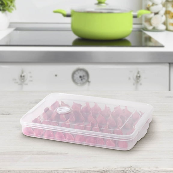 Stackable Clear Plastic Food Storage Container Set with Lids for Refrigerator and Freezer Organization