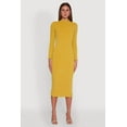 thumbnail image 2 of Womens Long Sleeve Mock Neck Midi Dress, 2 of 4
