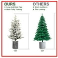 thumbnail image 3 of Tcbosik 4.5ft Prelit Christmas Tree with 150 Warm White LED Lights for Indoor Holiday Decoration, Small Xmas Tree with 19 Pine Cones and 720 Branch Tips, Includes Pot Base, White+Green, 3 of 8