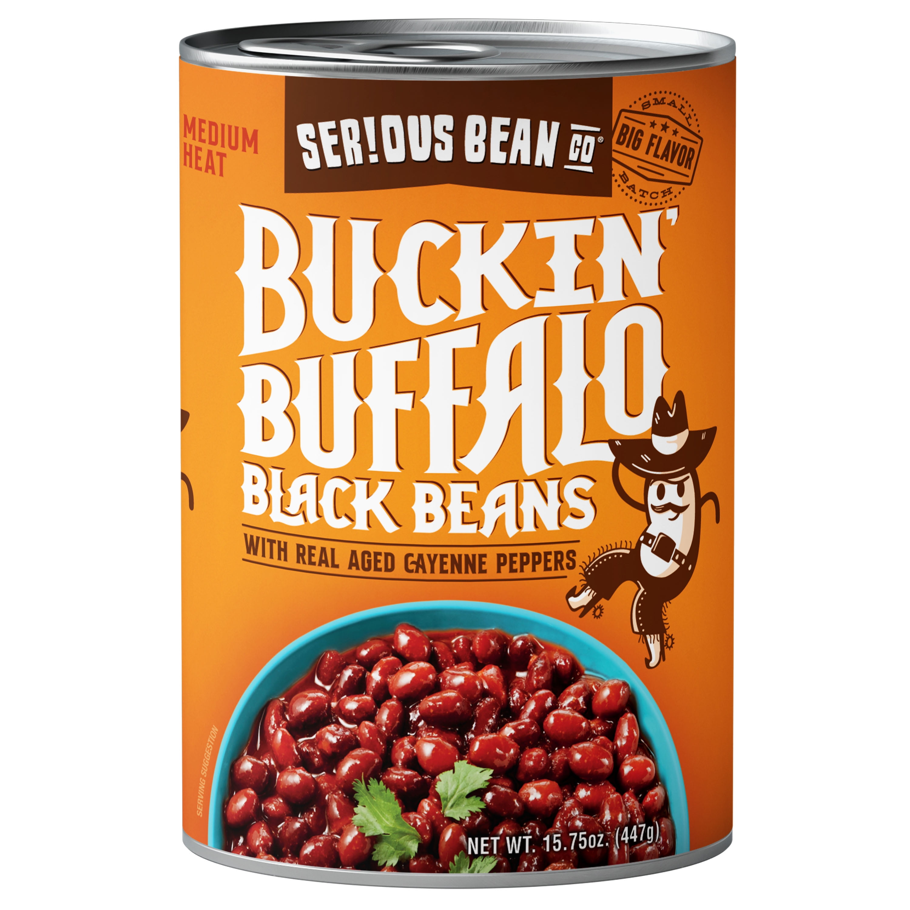Serious Bean Co Buckin Buffalo Black Beans, 15.75 oz Can