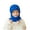 Blue, variant on Winter Knitted Beanie Hat Mouth Neck Warmer Set for Girls Boys Kids, Warm Fleece Lined Ski Caps with Pompom for 1-11 Years
