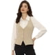 thumbnail image 1 of Chaleco de mujer con cuello halter, chaqueta sin mangas vintage con botones, chaleco de traje elegante Albaricoque XL, 1 of 6