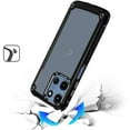 thumbnail image 2 of Military Grade Tough Shield Snap-on Transparent Case for Motorola Moto G 2025 - Black, 2 of 4