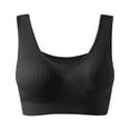 thumbnail image 3 of safuny Sports Everyday Bra for Women Without Steel Ring U-shaped Beauty Back With Breast Pad Everyday Wireless Ultra Light Lingerie Brassiere Underwear Comfort Daily Black XXXXL, 3 of 8