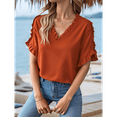 thumbnail image 5 of Womens Summer Tops Orange L, 5 of 6