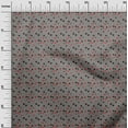 thumbnail image 2 of oneOone Viscose Jersey Medium Gray Fabric Cartoon Face & Polka Dot Sewing Material Print Fabric By The Yard 60 Inch Wide, 2 of 5