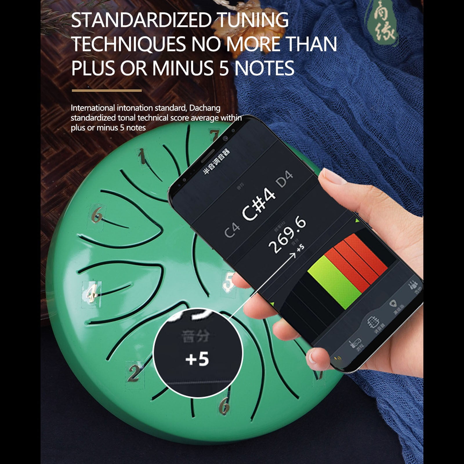 Hmsavn Rain Drum for Garden 6Inch 11 Note Rain Drum Outdoor Steel Tongue Drum Children's Tongue Drum Handpan Sonodrum Glockenspiel Instrument Hand Drum Electronics