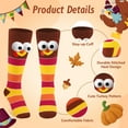 thumbnail image 5 of Funny Thanksgiving Turkey Knee-High Running Socks-Turkey Trot Colorful Striped Holiday Crazy Cute Socks Gifts for Men Women Adult Kids -Thanksgiving Christmas Fall Gag Gifts Stocking Stuffers, 5 of 7