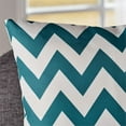 thumbnail image 4 of Noble House Ernest Zig Zag Striped Rectangular Throw Pillow in Teal (Set of 2), 4 of 15