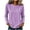 Purple, variant on Shrysg Women's Long Sleeve T-Shirt Vertical Striped Crewneck Slim Fit Tops Soft Stretchy Basic Layering Tees Green